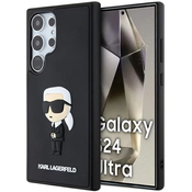 Karl Lagerfeld KLHCS24L3DRKINK S24 Ultra S928 black hardcase 3D Rubber Ikonik (KLHCS24L3DRKINK)