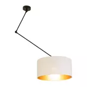 LED podesiv luster na štapu GORTA 1xE27/60W/230V bela/zlatna