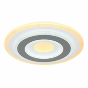 Globo Stropna svetilka LED Sabatino, O 30 cm, bela/antracitna, CCT - Dnevna soba / jedilnica - Sodobni - bela, antracitna, opalna - Kovina
