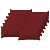 Vidaxl Prevleka za blazino 12 kos HOUTEN Vinorodna rdeča 40 x 80 cm