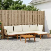 vidaXL 6 pcs Masivno akacijevo les in vrv Naravna