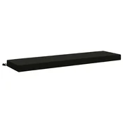 Vidaxl Blazina za klop SOEST 100% poliester Črna 140 x 40 x 8 cm