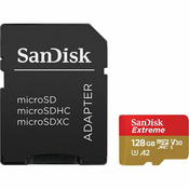 Memorijska kartica SanDisk Extreme microSDXC, A1, V30, U3 128GB, SDSQXAA-128G-GN6MA SDSQXAA-128G-GN6MA