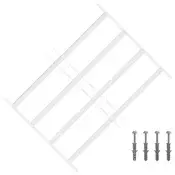 vidaXL Sigurnosna rešetka za prozore s 4 poprečne šipke 3 pcs 43-74 cm