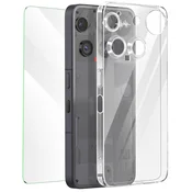 OEM Mayaxess, Zaščitni paket 2-v-1: ovitek + kaljeno steklo za Nothing Phone 3, Prozorno, (5000208741)