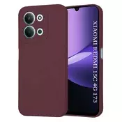 Silikonski ovitek Techsuit SoftFlex za Xiaomi Redmi 15C 4G/Redmi 15C 5G - temno rdeč