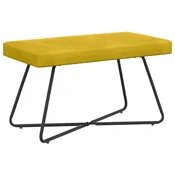 Vidaxl klop Enobarvno Rumena 80 x 40 x 45 cm Žamet