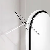 Viokef LED-visoka svetilka Sandy, dolžina 90 cm, črna, kovinska - Dnevna soba/jedilnica - Sodobni - Aluminij