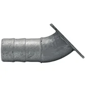 Granit Koleno 45°, konec cevi, premer 200 mm, prirobnica 8, 180 x 180 mm za rezervoar za vodo