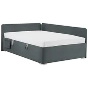 KREVET REMI 140/200 cm , grafitno siva