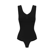cfab Oblikovanje postave Tank Bodysuit Sculpting Shapewear mit String črna