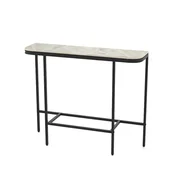 COSTWAY Konzolna mizica z mizno ploščo z imitacijo marmorja 110 x 30 x 91 cm, (5000366598)
