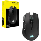 CORSAIR IRONCLAW WIRELESS SE Optična RGB Miška, 26000 DPI, črna - CH-9317110-WW