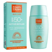MartiDerm Sun Care SPF50+ ActiveD Fluid 50 ml, fluid za obraz s kremo za sončenje 50 ml