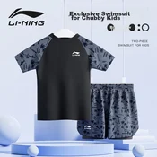 Li-Ning Dvodelni kupaci kostim za decake, Sivo-crni