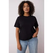 Trendyol Curve Ženska majica Tbbss25Bf00061, Crna