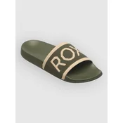 Roxy Slippy Knit Sandals winter moss