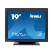 iiyama 19 Surface Acoustic Wave Touch Screen, 1280x1024, Speakers, VGA, DisplayPort, HDMI, 230cd/m2 (with touch), 900:1, 5ms, RS232 & USB Interface, Built-In Power Adapter, VESA 100 (T1931SAW-B5)