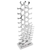 Stalak za Vinske Boce Aluminijski boja srebra 27 boca