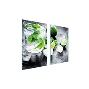 shumee STEKLENA ZAŠČITNA PLOŠČA ZA ŠTEDILNIK 75x52 LIME