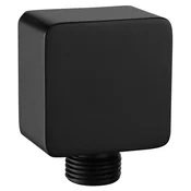 Shower outlet, 48x48mm, black matt - Črna mat barva - Aqualine - 24 - Medeninasti - Kvadratni - 48 - 48 - 30 - 14