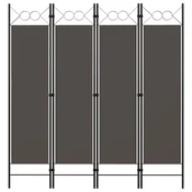 Vidaxl Paravan 4-delni antraciten 160x180 cm