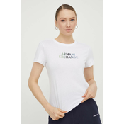 Pamucna majica Armani Exchange za žene, boja: bijela
