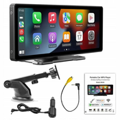 BergMont avtoradio (Android Auto CAR PLAY navigacija, DVR kamera za vzvratno vožnjo, Multimedijska postaja, 10 monitor zaslon na dotik, Bluetooth, WiFi)