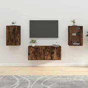 Zidni TV ormarici 2 kom boja dimljenog hrasta 40x34,5x60 cm