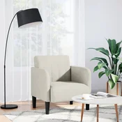 Sofa fotelja s naslonima za ruke krem boje 54 cm baršunasta