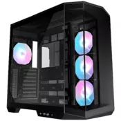 Chassis MSI MAG PANO 100R PZ, ATX, Mid Tower, 4x Pre-installed ARGB Fan, 518.7 x 290 x 482mm, Black