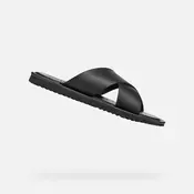 Black mens slippers Geox Erice - Mens