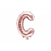 Folijski balon črka C rose gold za zabavo