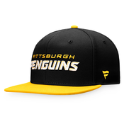 Fanatics Mens Iconic Color Blocked Snapback Pittsburgh Penguins Cap