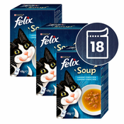 FELIX Soup Delicious izbor hran s trsko, tuno in morsko ploščo 18x48 g