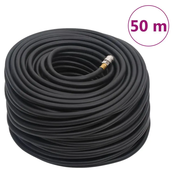 Greatstore Hibridna zračna cev črna 50 m guma in PVC