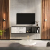 HANAH HOME TV polica Teo Floating Anthracite White