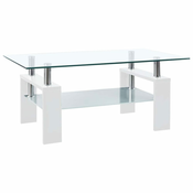 Vidaxl Klubska mizica 95x55x40 cm kaljeno steklo