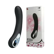 Vibrator Alston, Silikonski, 20cm, Crni