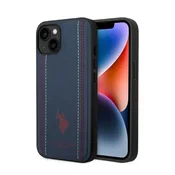 US Polo Assn Leather Stitch - maskica za iPhone 14 Plus (tamnoplava)