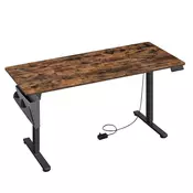 Songmics Višinasto nastavljiva pisalna miza 60x120x72-120 cm rjava