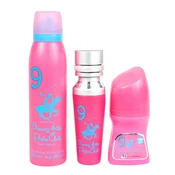 Set Beverly Hills Polo Club: n. 9 Eau de Parfum for women 50 ml + n. 9 roll-on antiperspirant deodorant for women 50 ml + 1982 - Sport 9 Refreshing bo