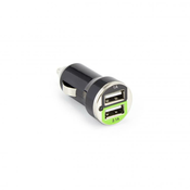 Pretvornik USB - 12V 2.1A avtomobilski 2xUSB črn SBOX