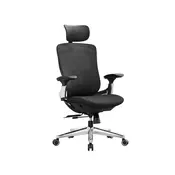 Songmics Pisarna stol 70x70x115-125 cm črna nastavljiva