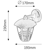 Marseille spoljna zidna lampa E27 60W IP44 crna (8617)