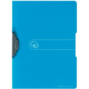 Herlitz clip mapa, A4, transparentno modra