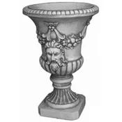 Casa Padrino baroque garden decorative flower pot gray A� 51 x H. 76 cm - Magnificent baroque style plant pot - Baroque garden decoration - Baroque terrace decoration - Baroque garden accessories