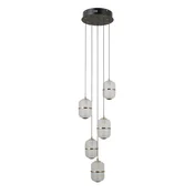 ITALUX PND-34375-5-BK - LED luster na sajli ALANI 5xLED/5,6W/230V 3000K crna