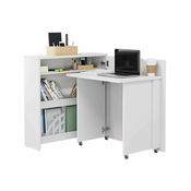 Kutni uredski stol Concept Pro Lenart AH157 (Bijela + Sjajno bijela) Kutni, 93x112x90cm, Sjajno bijela, Bijela