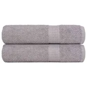 Vidaxl Brisače za roke FROGN 2 kosa sive 50x100 cm 360 g/m2